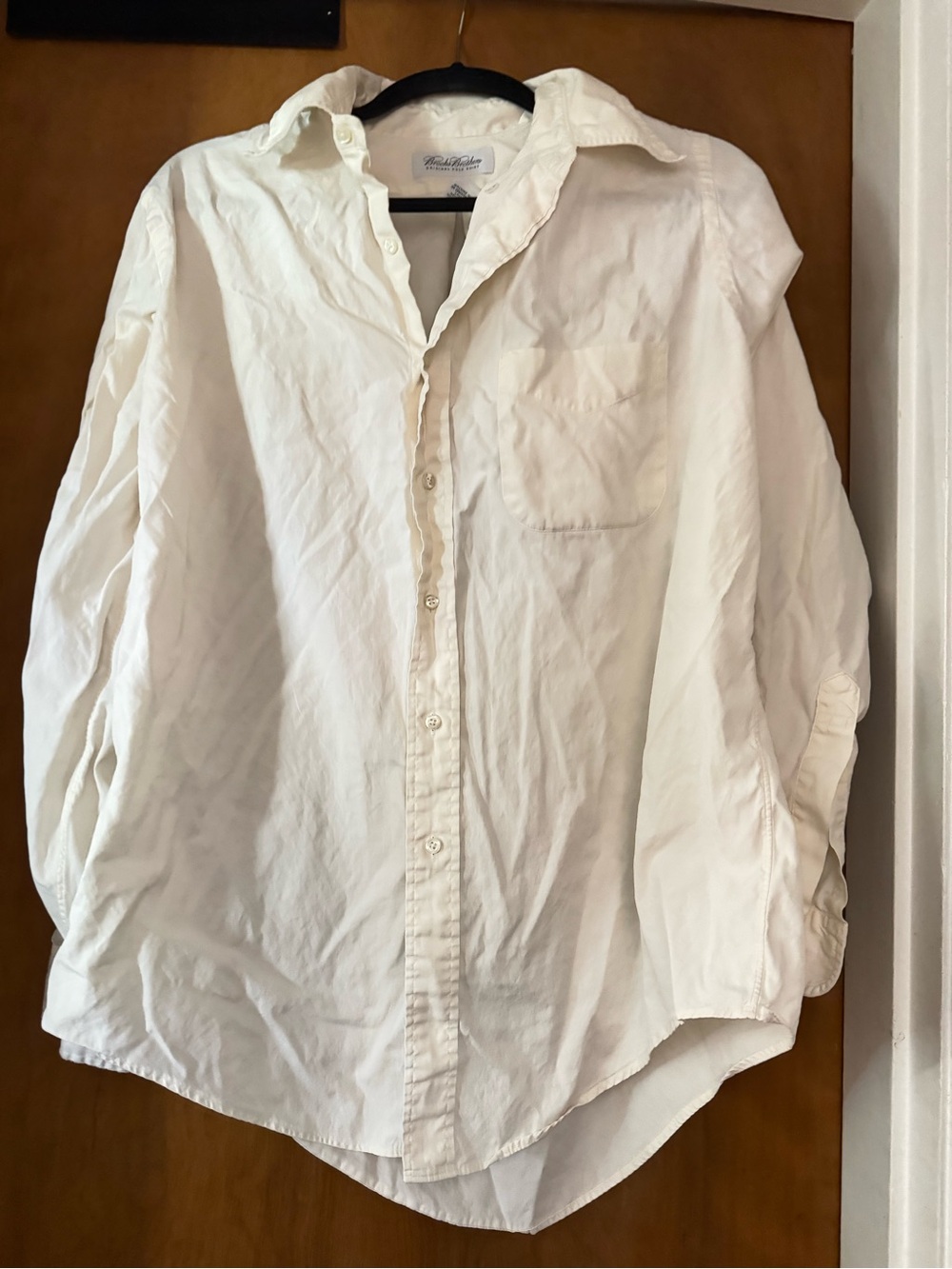 Brooks Brothers White Casual Button-Down Shirt